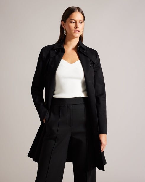 POLLIAN-Outerwear-Knot Cuff Detail Trench Coat- Ted Baker Romania